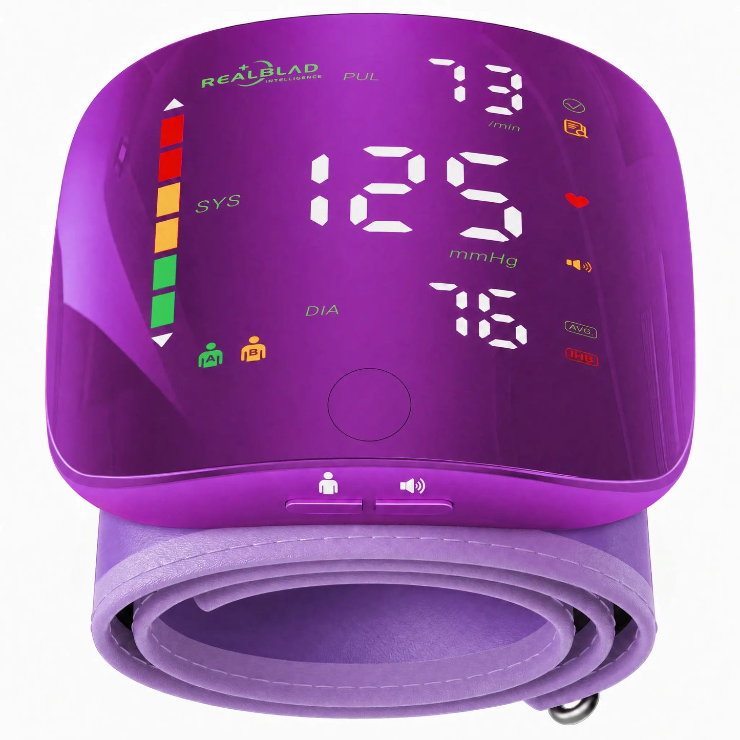 Ziqing Wrist Blood Pressure Monitor - LED Display, Touch Screen Cuff, 99x2 Reading Memory, ABS Material, Compact Slips Into Daily Bags, Carrying Case for Home Healthcare, Fit Self Care Products