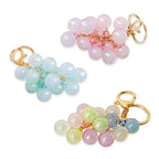 2PCS/3PCS/5PCS Grape Keychains, Creative Cute Bubble Jelly Grape Cluster Keychain Emulational Fruit Car Key Students' School Bag Pendant Gift
