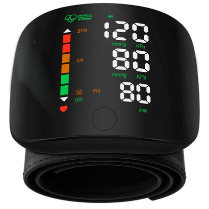 Ziqing Wrist Blood Pressure Monitor - LED Display, Touch Screen Cuff, 99x2 Reading Memory, ABS Material, Compact Slips Into Daily Bags, Carrying Case for Home Healthcare, Fit Self Care Products
