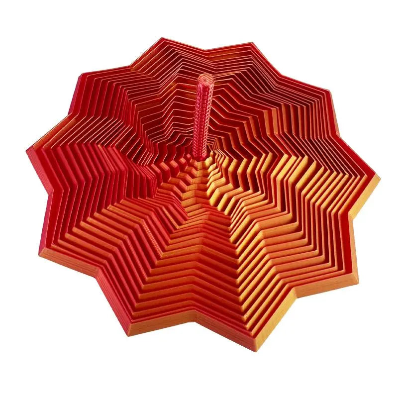 3D Printed Expanded Sensory Fidget Star, New Stress Relief Sensory Whirling Spiral with Handle, Very Satisfying Sight and Sound with Hypnotizing Visual Fidget Toy