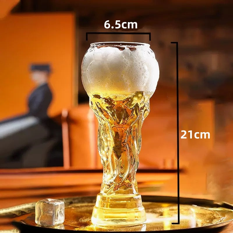 Beer Glass, 800/600ml Soccer Cup Shaped Drinking Cup for Viewing Parties, Suitable for Game Days, Parties, and Event Gatherings, Gift for Father