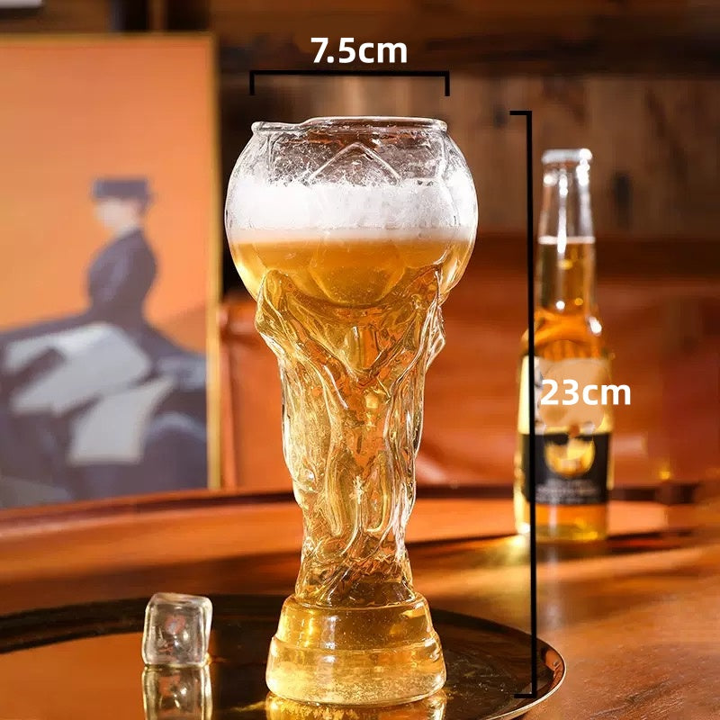Beer Glass, 800/600ml Soccer Cup Shaped Drinking Cup for Viewing Parties, Suitable for Game Days, Parties, and Event Gatherings, Gift for Father