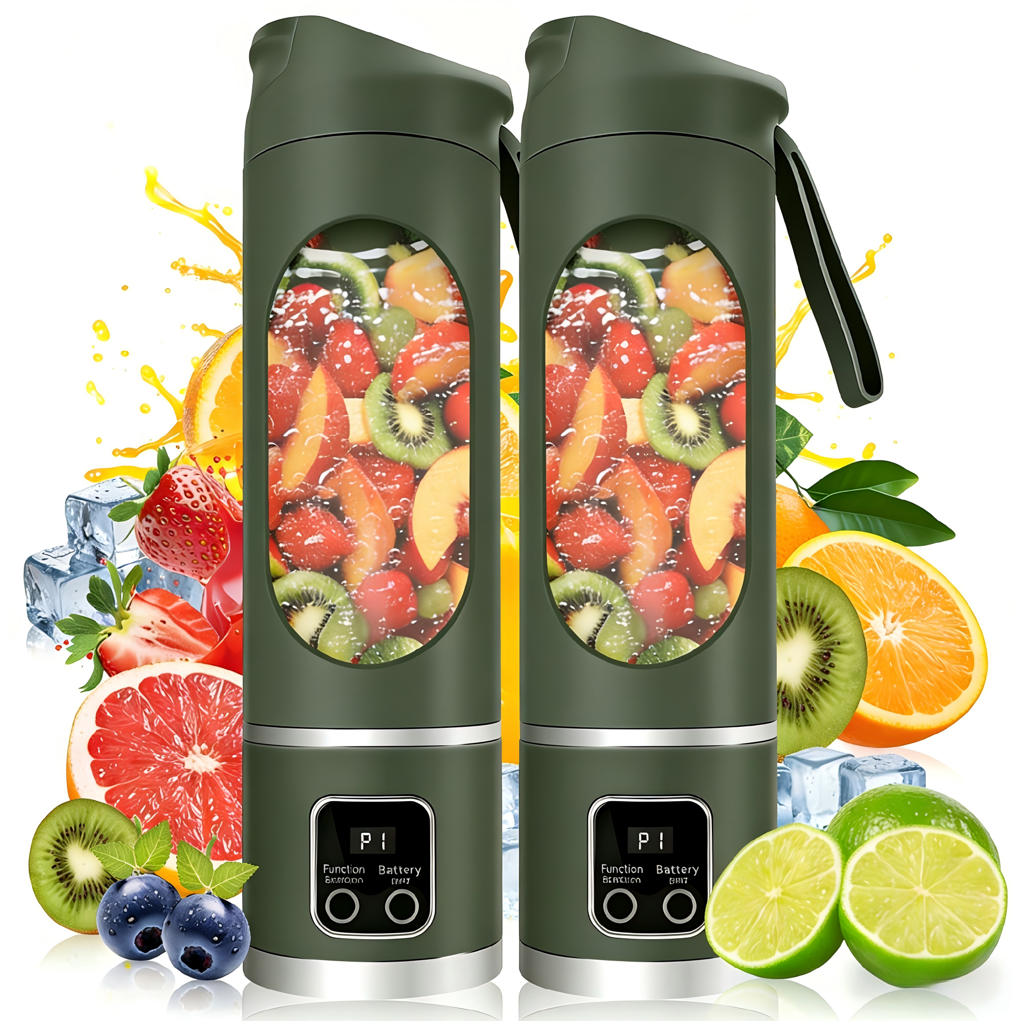 Portable Blender Personal Electric USB，Compact for Smoothies Portable juicer Shakes and Smoothies Blender，Baby Food Leak Proof Design Small Blenders，Mixing，Compact、Convenient and Versatile On-The-Go - Perfect Travel, Back To School & Gym Practical Gift