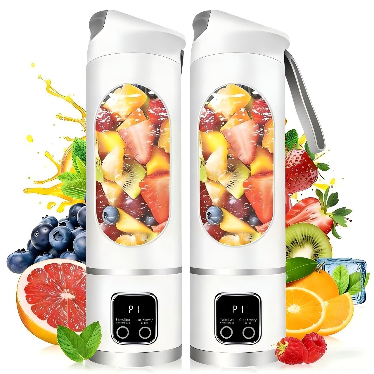 Portable Blender Personal Electric USB，Compact for Smoothies Portable juicer Shakes and Smoothies Blender，Baby Food Leak Proof Design Small Blenders，Mixing，Compact、Convenient and Versatile On-The-Go - Perfect Travel, Back To School & Gym Practical Gift