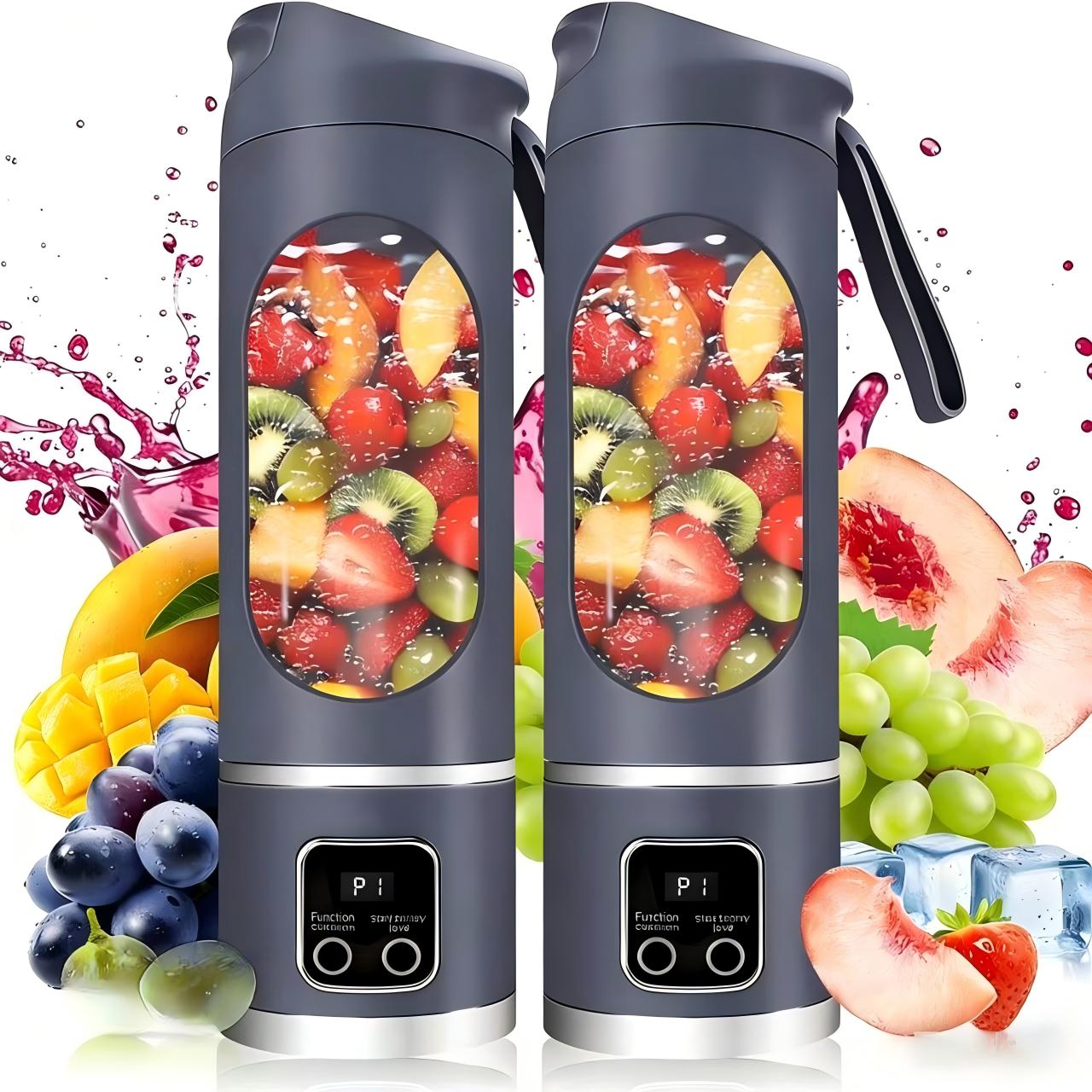 Portable Blender Personal Electric USB，Compact for Smoothies Portable juicer Shakes and Smoothies Blender，Baby Food Leak Proof Design Small Blenders，Mixing，Compact、Convenient and Versatile On-The-Go - Perfect Travel, Back To School & Gym Practical Gift