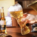 Beer Glass, 800/600ml Soccer Cup Shaped Drinking Cup for Viewing Parties, Suitable for Game Days, Parties, and Event Gatherings, Gift for Father