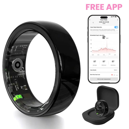 2026 AI Smart Ring for Women – Health & Fitness Tracker with Heart Rate, Blood Oxygen, Sleep, Temperature, Stress & Cycle Monitoring, IP68 Waterproof, 5-7 Day Battery, iOS & Android, Charging Case,#tiktokshopsummersale