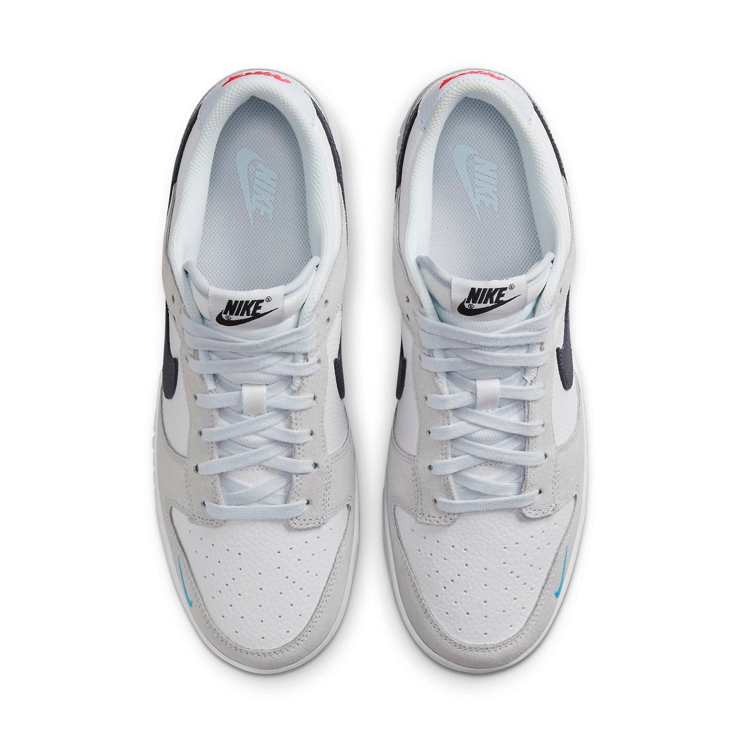 Nike Dunk Low “Mini Swoosh – White Grey Navy Aqua”