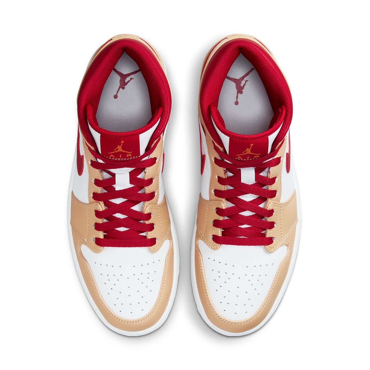 Air Jordan 1 Mid “Light Curry Cardinal Red”