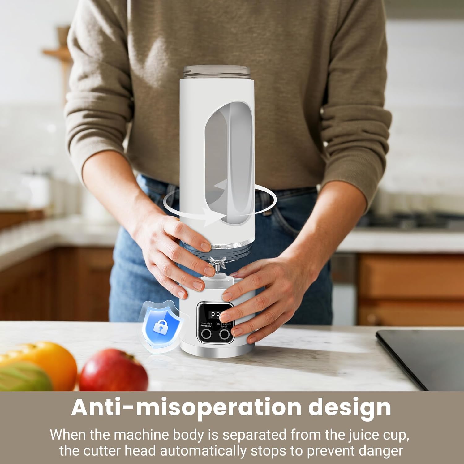 Portable Blender Personal Electric USB，Compact for Smoothies Portable juicer Shakes and Smoothies Blender，Baby Food Leak Proof Design Small Blenders，Mixing，Compact、Convenient and Versatile On-The-Go - Perfect Travel, Back To School & Gym Practical Gift