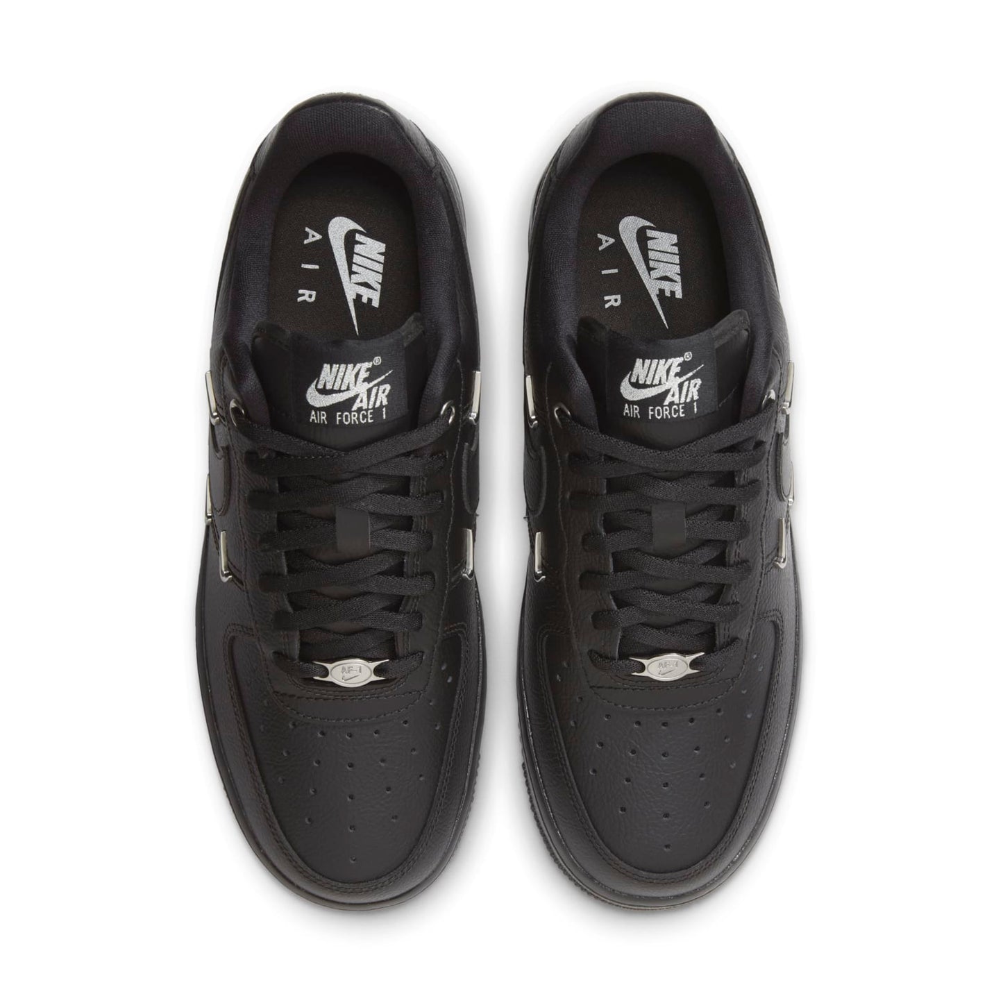 Nike Air Force 1 Low “Black Silver Mini Swoosh”