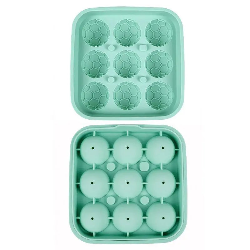 Soccer Ball Ice Cube Tray – Food-Grade Silicone, BPA-Free, Slow-Melting Ice Balls for Whiskey, Cocktails, Juice & Drinks