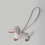 Dog bag ornament, suitable for wallets and handbags - cute PU sausage dog key ornament Stylish Backpack Charm Street Style Charm