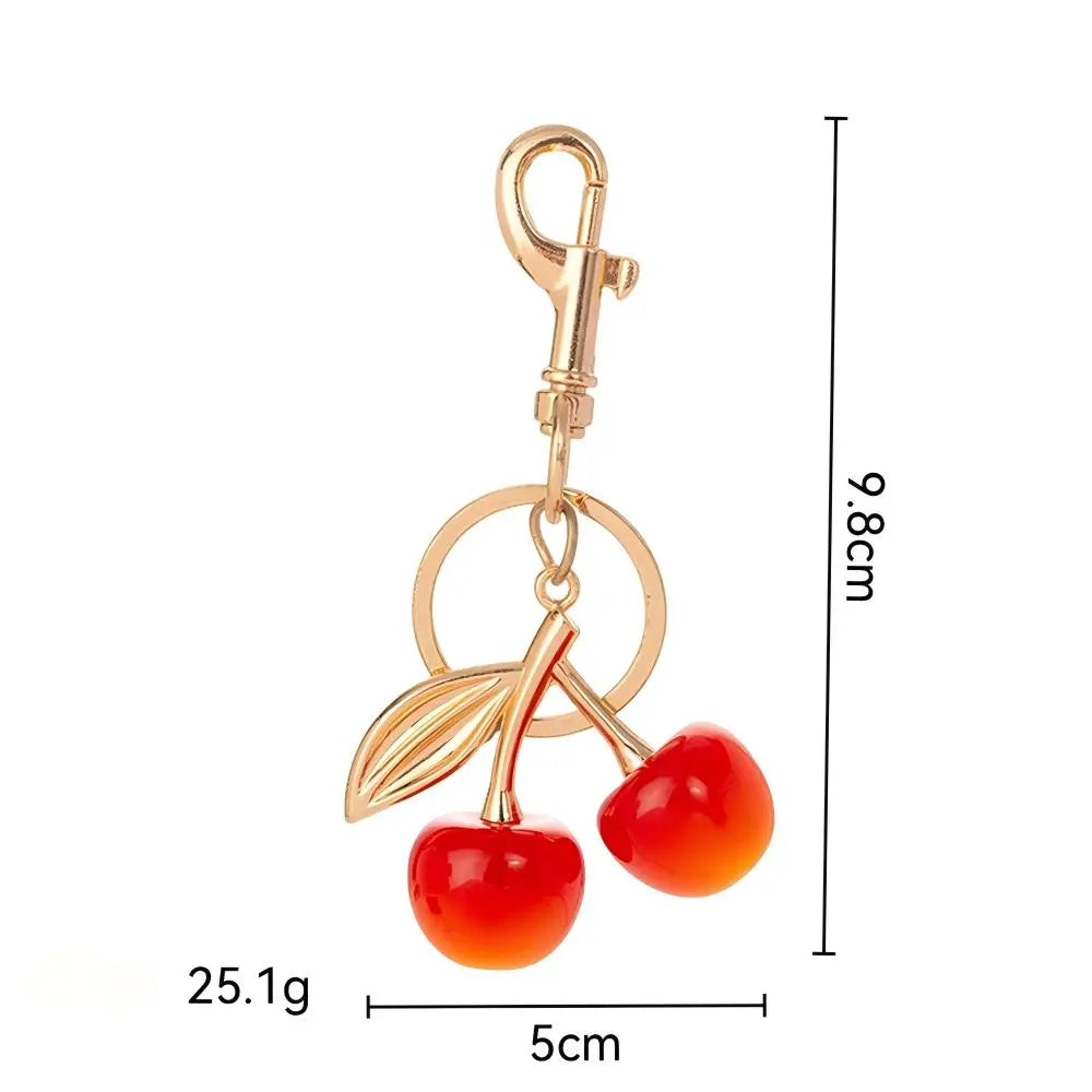 Cute Cherry Design Keychain, Bag Charms, Fashionable Alloy Keychain for Women & Girls, Trendy All-match & Exquisite Keychain for Birthday Gift