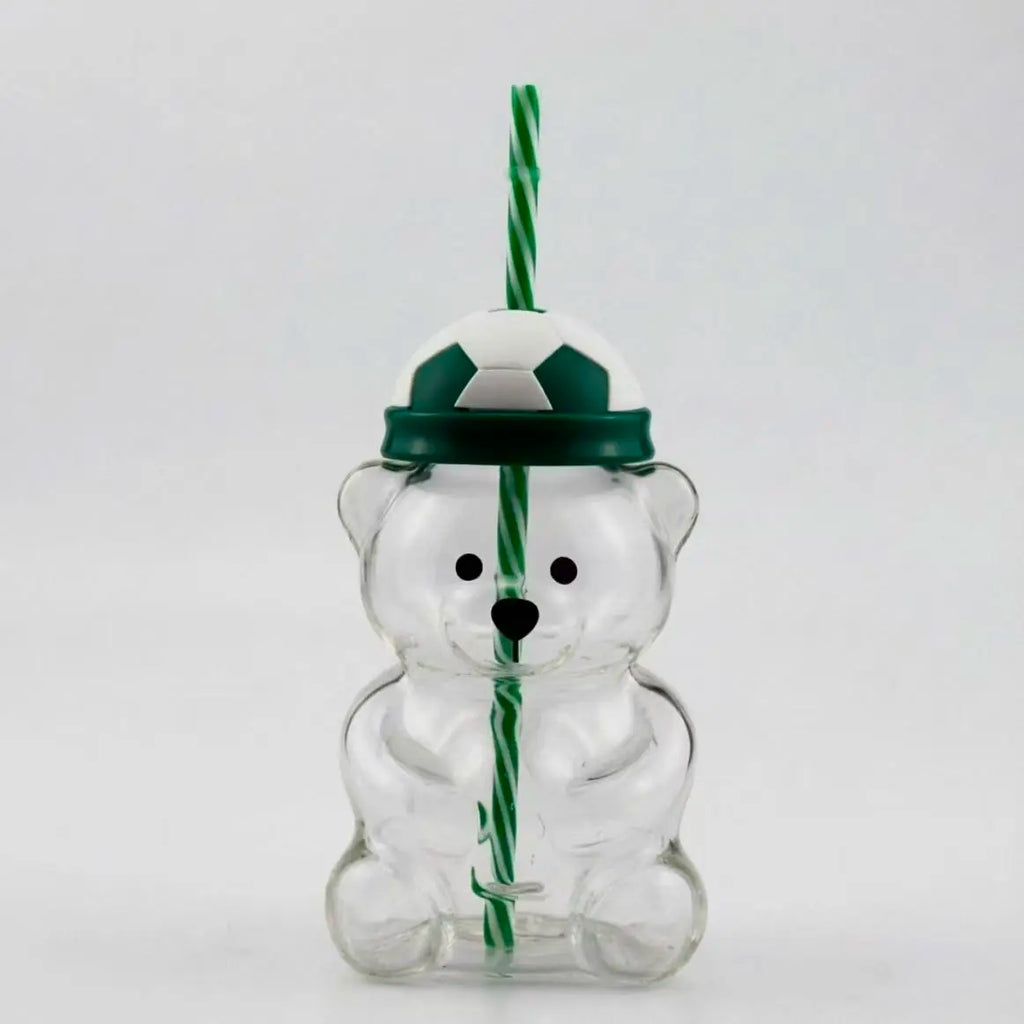 20oz Cute Bear Soccer Cup – Fun Sports-Themed Drink Bottle for Kids, Teens & Adults – School, Parties, Travel & Everyday Hydration