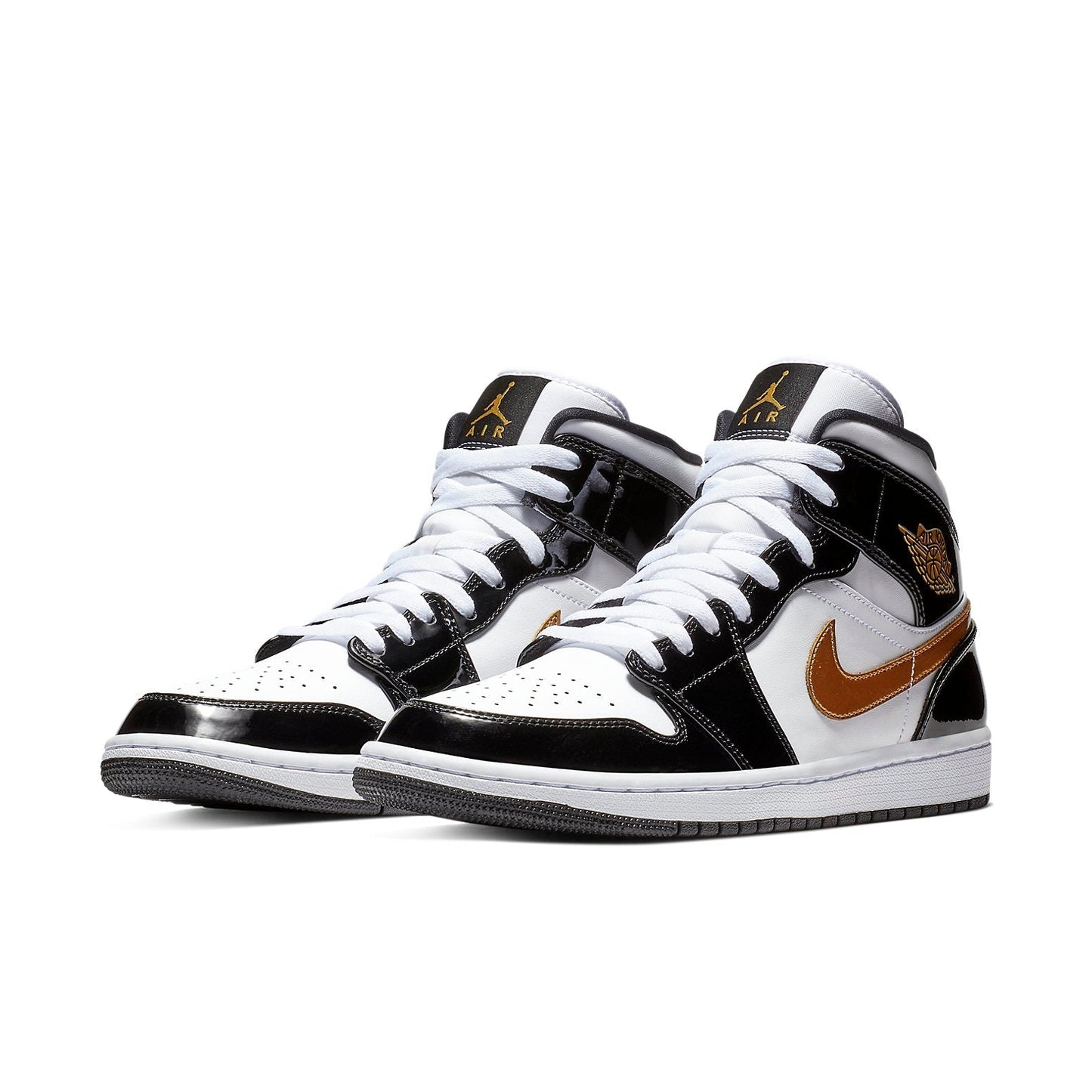 Air Jordan 1 Mid Patent “Black Gold”