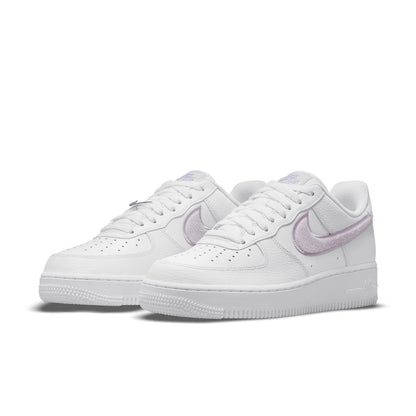Nike Air Force 1 “07 Essential “Chenille Swoosh – White Lilac”