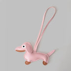 Dog bag ornament, suitable for wallets and handbags - cute PU sausage dog key ornament Stylish Backpack Charm Street Style Charm