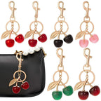 Cute Cherry Design Keychain, Bag Charms, Fashionable Alloy Keychain for Women & Girls, Trendy All-match & Exquisite Keychain for Birthday Gift