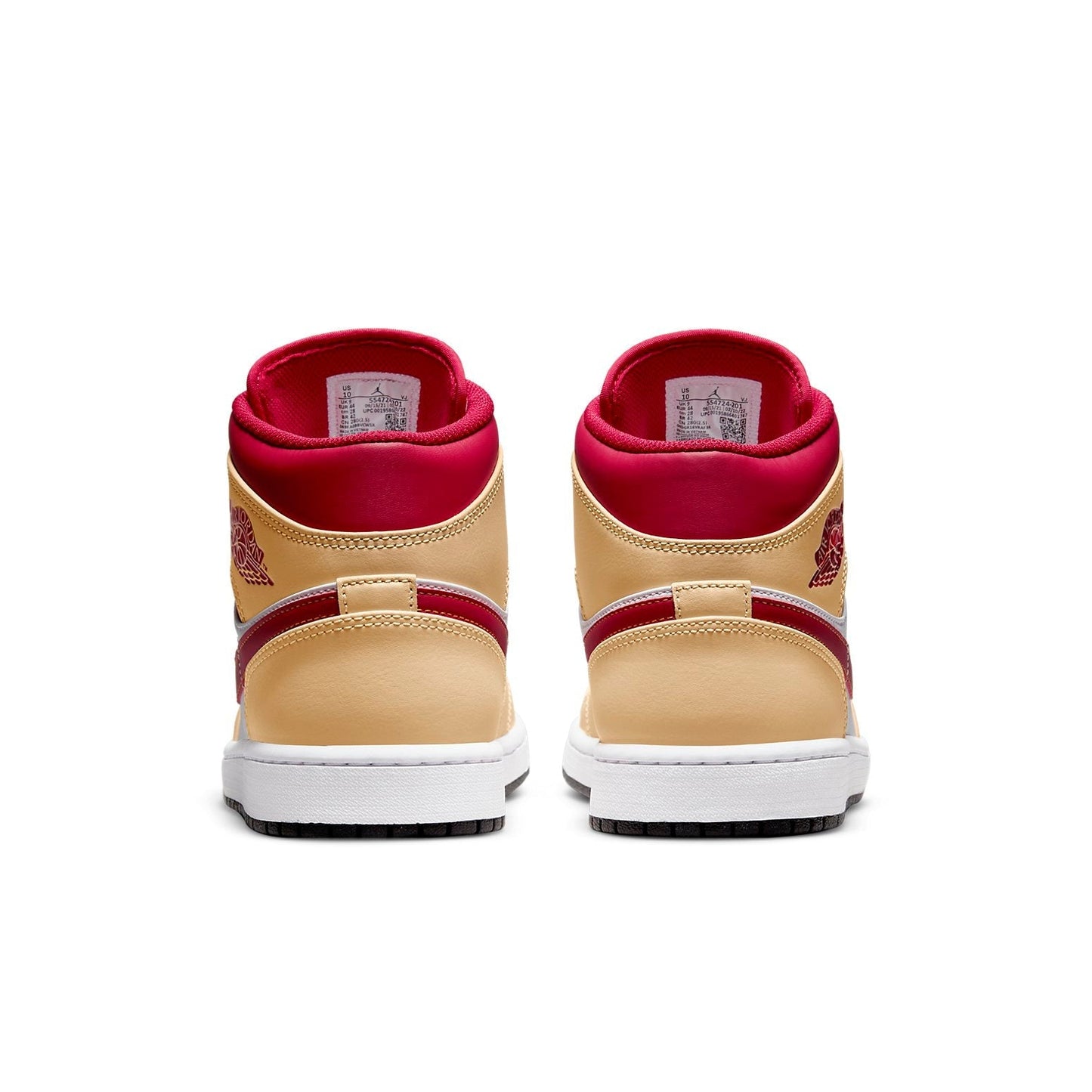 Air Jordan 1 Mid “Light Curry Cardinal Red”