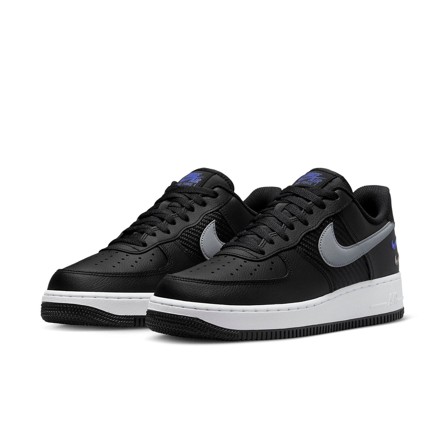 Nike Air Force 1 Low “07 “Double Swoosh Black Racer Blue”