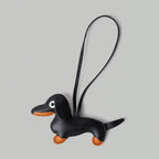 Dog bag ornament, suitable for wallets and handbags - cute PU sausage dog key ornament Stylish Backpack Charm Street Style Charm