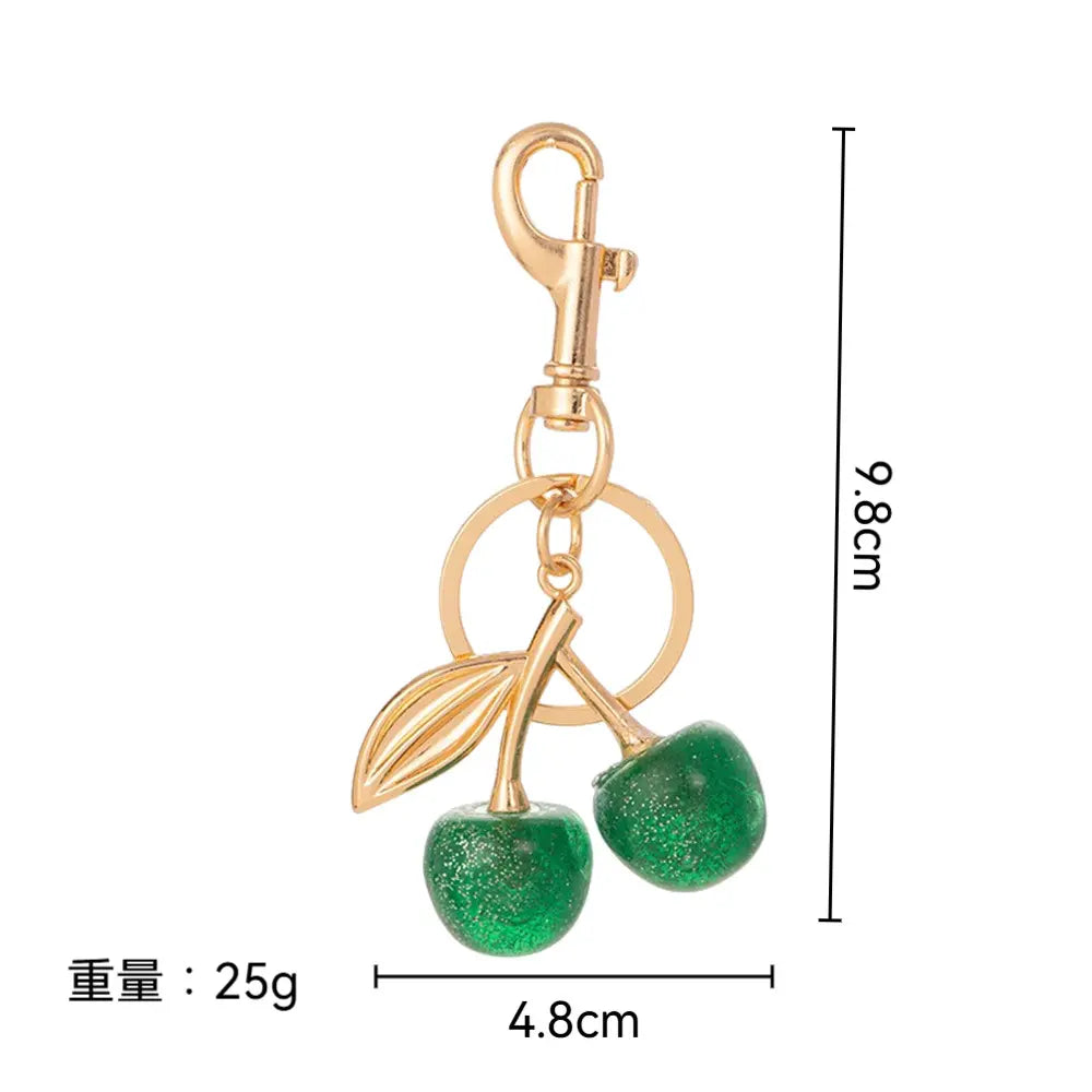 Cute Cherry Design Keychain, Bag Charms, Fashionable Alloy Keychain for Women & Girls, Trendy All-match & Exquisite Keychain for Birthday Gift
