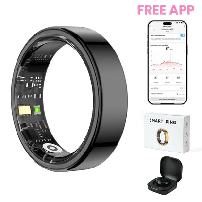 2026 AI Smart Ring for Women – Health & Fitness Tracker with Heart Rate, Blood Oxygen, Sleep, Temperature, Stress & Cycle Monitoring, IP68 Waterproof, 5-7 Day Battery, iOS & Android, Charging Case,#tiktokshopsummersale