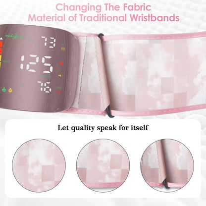 Ziqing Wrist Blood Pressure Monitor - LED Display, Touch Screen Cuff, 99x2 Reading Memory, ABS Material, Compact Slips Into Daily Bags, Carrying Case for Home Healthcare, Fit Self Care Products