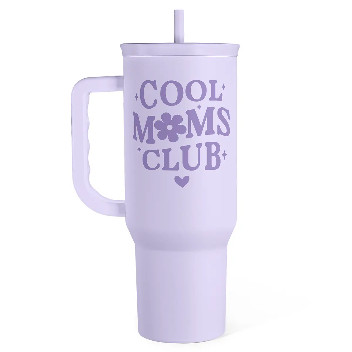 SANDJEST 40oz Summer Insulated Stainless Steel Tumbler with Handle & Straw, Cup Holder Friendly for Travel, Portable Vacuum Flask, Hot/Cold Insulation, Great Gifts for Mom Girls Her Women