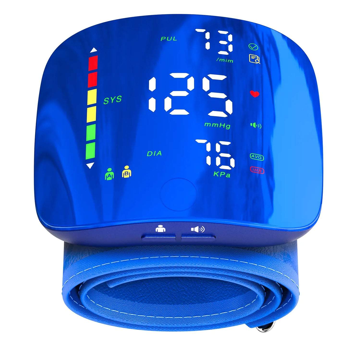 Ziqing Wrist Blood Pressure Monitor - LED Display, Touch Screen Cuff, 99x2 Reading Memory, ABS Material, Compact Slips Into Daily Bags, Carrying Case for Home Healthcare, Fit Self Care Products