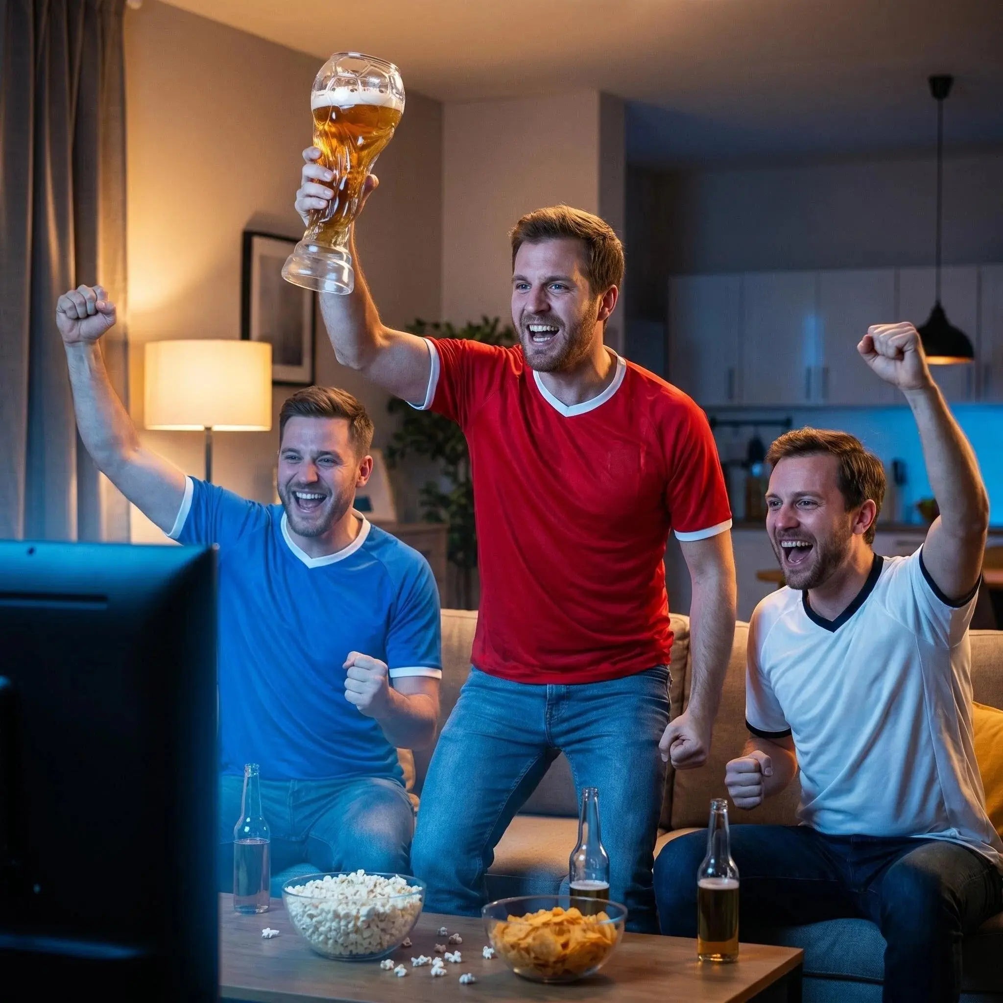 Beer Glass, 800/600ml Soccer Cup Shaped Drinking Cup for Viewing Parties, Suitable for Game Days, Parties, and Event Gatherings, Gift for Father