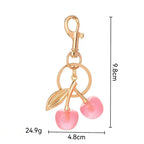 Cute Cherry Design Keychain, Bag Charms, Fashionable Alloy Keychain for Women & Girls, Trendy All-match & Exquisite Keychain for Birthday Gift