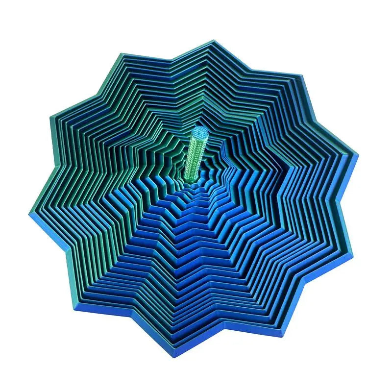 3D Printed Expanded Sensory Fidget Star, New Stress Relief Sensory Whirling Spiral with Handle, Very Satisfying Sight and Sound with Hypnotizing Visual Fidget Toy