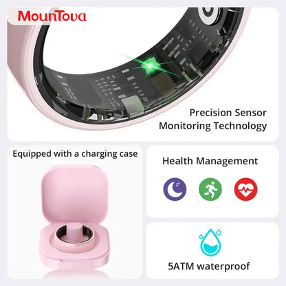 2026 AI Smart Ring for Women – Health & Fitness Tracker with Heart Rate, Blood Oxygen, Sleep, Temperature, Stress & Cycle Monitoring, IP68 Waterproof, 5-7 Day Battery, iOS & Android, Charging Case,#tiktokshopsummersale