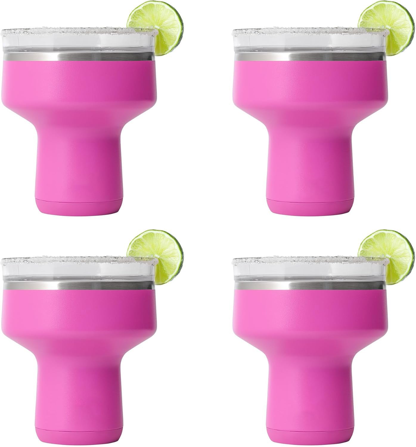16 oz Cocktail Tumbler-Insulated Margarita Tumbler with Lid - Keeps Drinks Cold for 10 Hours- 360 Sippable Martini Glass Alternative - Shatterproof, Perfect for Parties