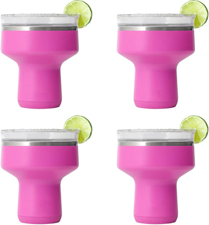 16 oz Cocktail Tumbler-Insulated Margarita Tumbler with Lid - Keeps Drinks Cold for 10 Hours- 360 Sippable Martini Glass Alternative - Shatterproof, Perfect for Parties