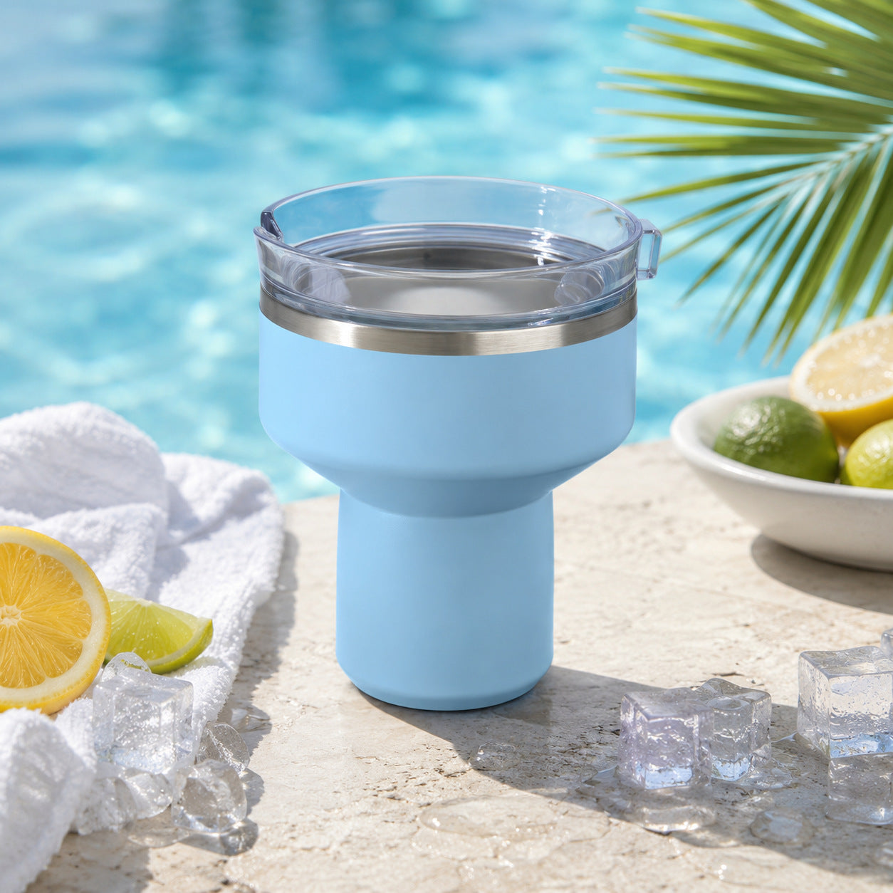 16 oz Cocktail Tumbler-Insulated Margarita Tumbler with Lid - Keeps Drinks Cold for 10 Hours- 360 Sippable Martini Glass Alternative - Shatterproof, Perfect for Parties