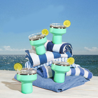 16 oz Cocktail Tumbler-Insulated Margarita Tumbler with Lid - Keeps Drinks Cold for 10 Hours- 360 Sippable Martini Glass Alternative - Shatterproof, Perfect for Parties