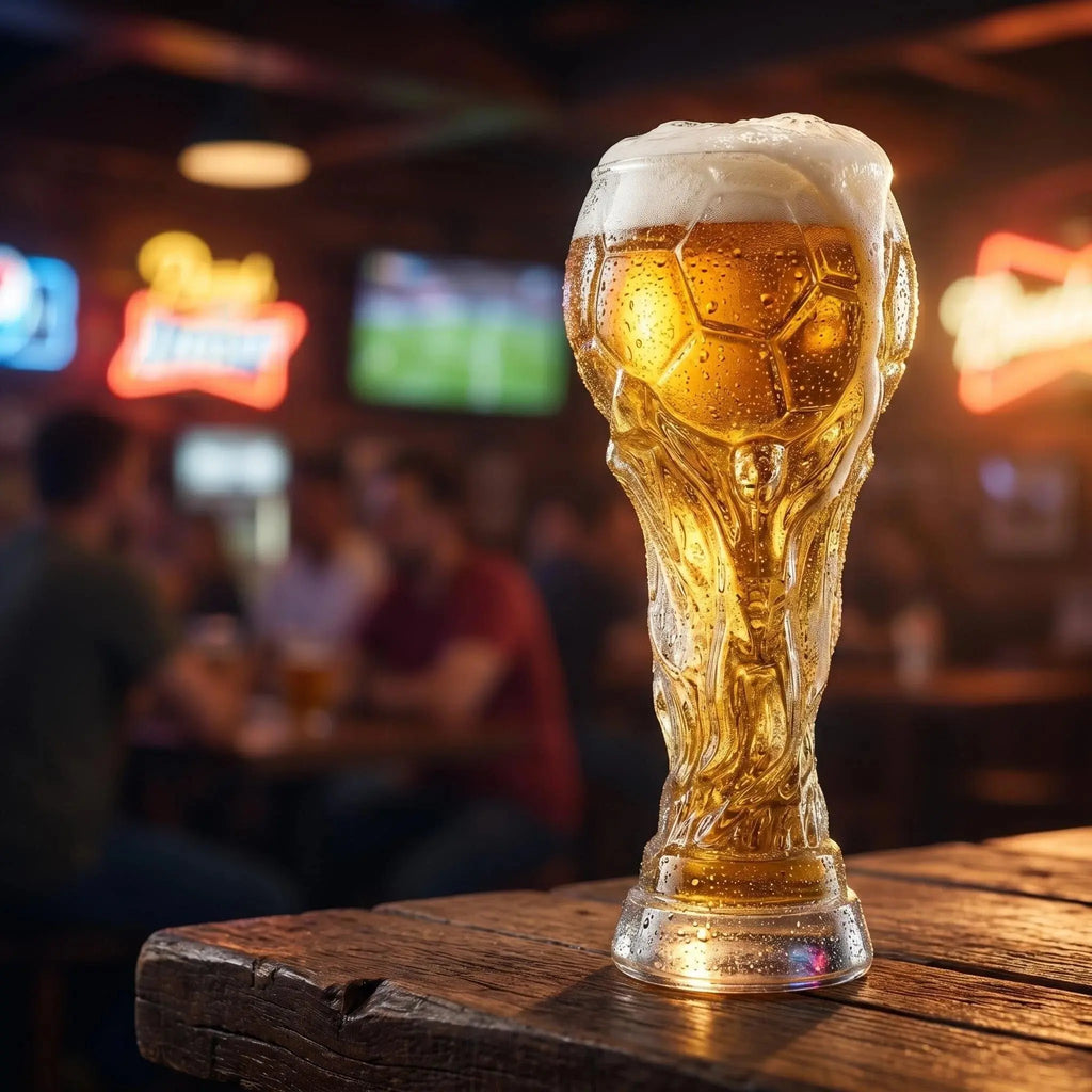 Beer Glass, 800/600ml Soccer Cup Shaped Drinking Cup for Viewing Parties, Suitable for Game Days, Parties, and Event Gatherings, Gift for Father