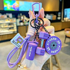 Fitness Keychain Set, MSilicone Dumbbell Kettlebell Weight Plate Keychains, Cute Keychain Gym Accessories for Men Women keychain  gift high quality fashion jewelry jew lery