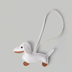 Dog bag ornament, suitable for wallets and handbags - cute PU sausage dog key ornament Stylish Backpack Charm Street Style Charm