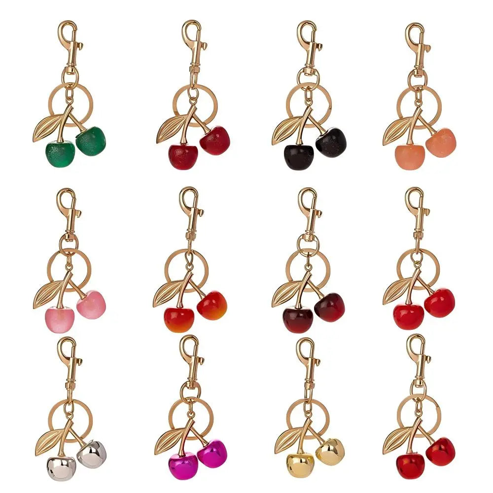 Cute Cherry Design Keychain, Bag Charms, Fashionable Alloy Keychain for Women & Girls, Trendy All-match & Exquisite Keychain for Birthday Gift