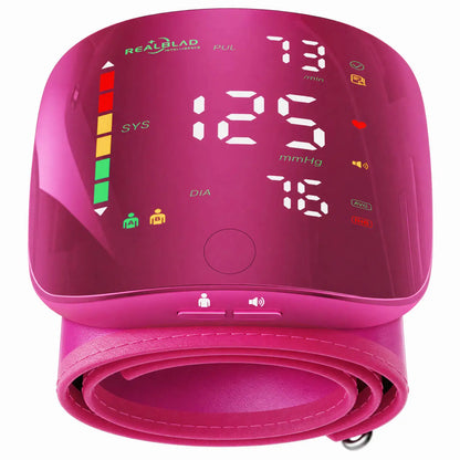 Ziqing Wrist Blood Pressure Monitor - LED Display, Touch Screen Cuff, 99x2 Reading Memory, ABS Material, Compact Slips Into Daily Bags, Carrying Case for Home Healthcare, Fit Self Care Products