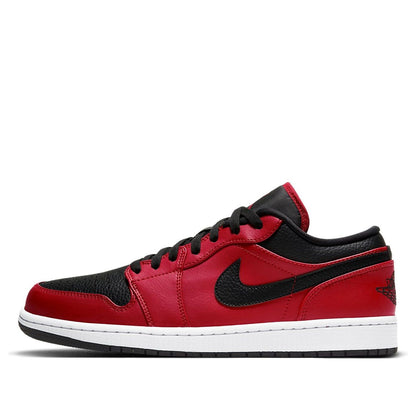 Air Jordan 1 Low “Reverse Bred Pebbled Swoosh”