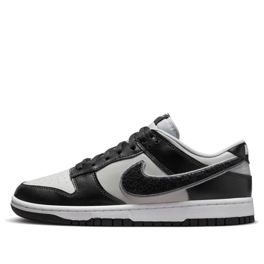 Nike Dunk Low “Chenille Swoosh – Black Grey Fog”