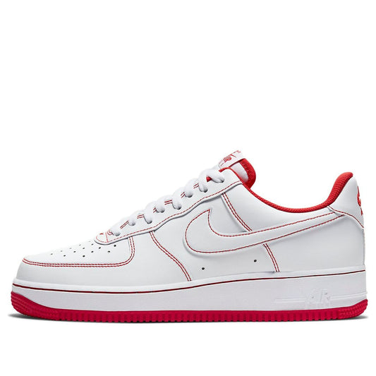 Nike Air Force 1 “07 “Contrast Stitch – White University Red”